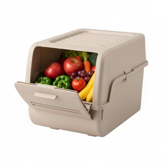 Technow Motek MT-40 S-Box 8 Litre Çok Amaçlı Organizer Düzenleyici Bej 2 Adet