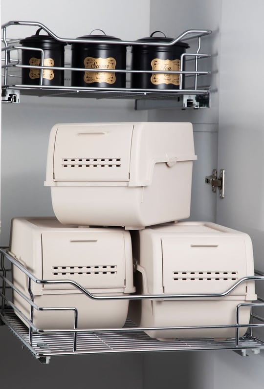 Technow Motek MT-40 S-Box 8 Litre Çok Amaçlı Organizer Düzenleyici Bej 2 Adet