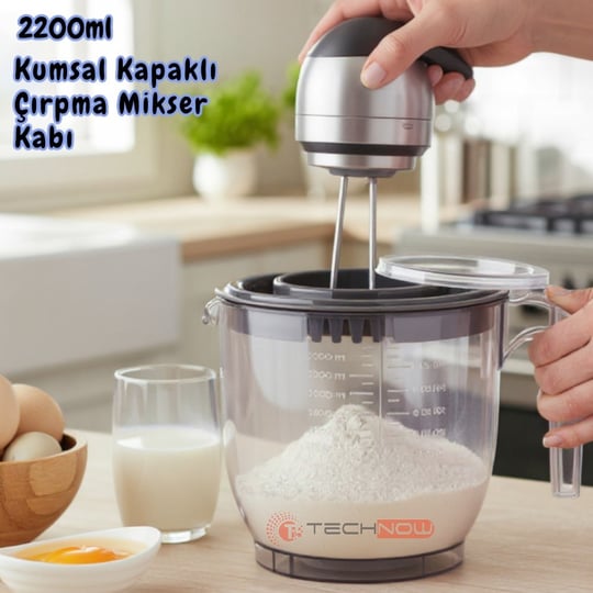 Vip Ahmet VP-023 2200ml Kumsal Kapaklı Çırpma Mikser Kabı