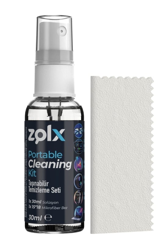 Zolx 30ml Taşınabilir Temizleme Kiti İkili Set Gözlük Telefon Tablet Akıllı Saat Temizliği