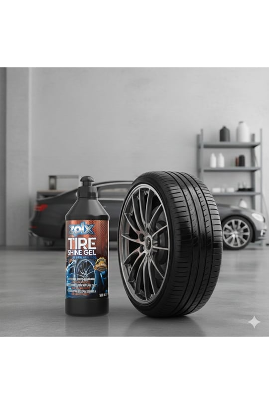 Zolx Lastik Parlatıcı Temizleyici Jel Lastik Temizleme Jeli 500ml + Sünger HEDİYELİ.