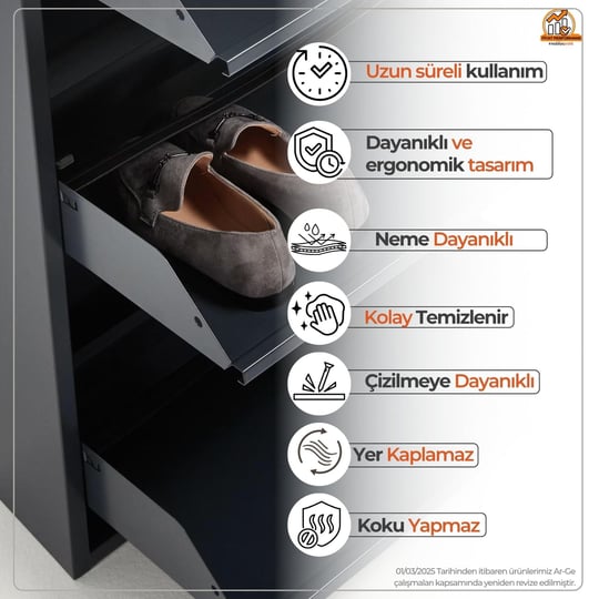Antrasit Metal Ayakkabılık