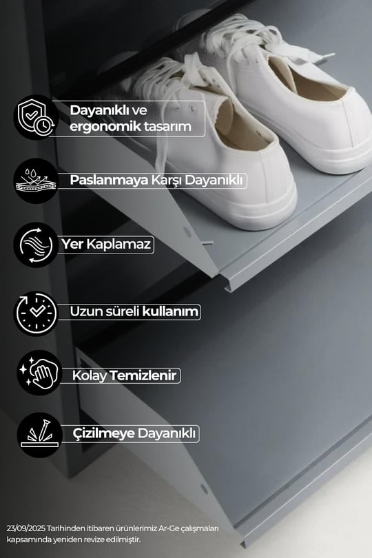 Gri Kilitli Metal Ayakkabılık