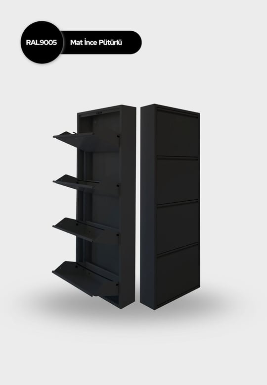 Siyah Metal Ayakkabılık