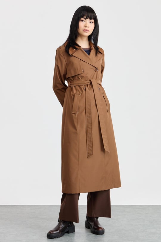 【美品 ランウェイ着用】 DRESS CAMP トレンチコート 日本製 ドレスプラス DRESS+ トレンチコート ロングコート ケープ 膝下