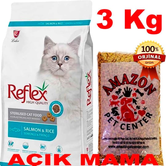 Reflex Kısır Somonlu Kedi Maması Açık 3 Kg 32117394 Amazon Pet Center