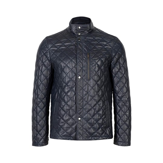 (Hatalı Görsel)Erkek Koyu Kahve Kapitone Deri Ceket