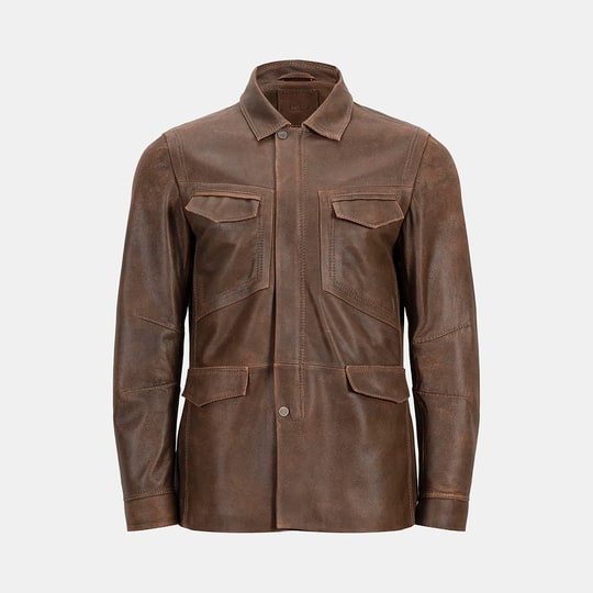 K15139 ERKEK DERİ CEKET-E