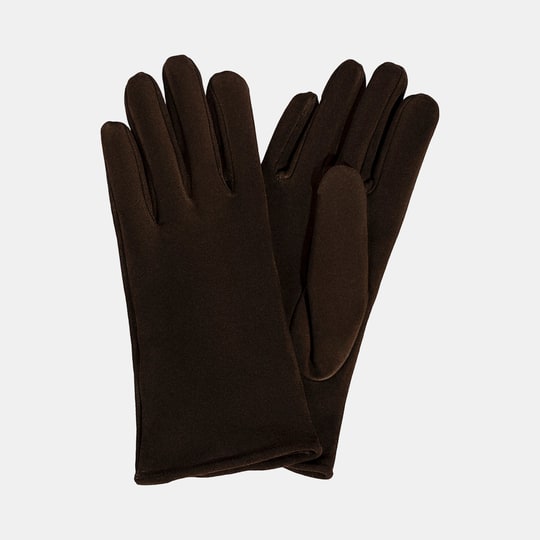 Kadın Acı Kahve Süet Deri Eldiven