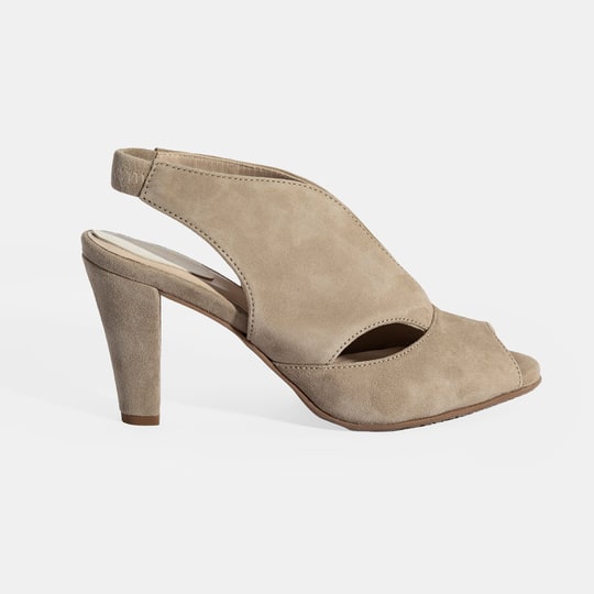 Ursula Bej Kadın Topuklu DesaComfort Süet Sandalet