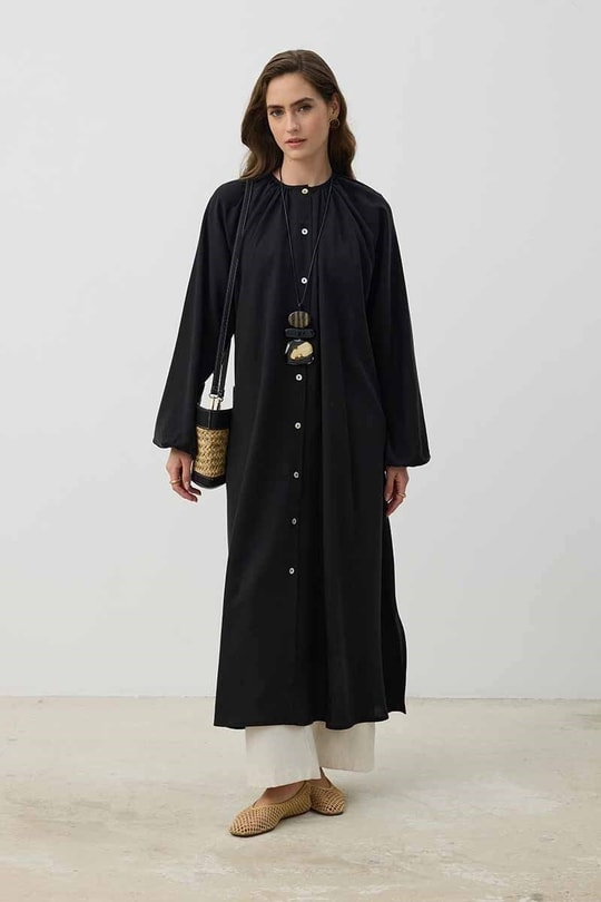 %100 Liyosel Tunik Siyah