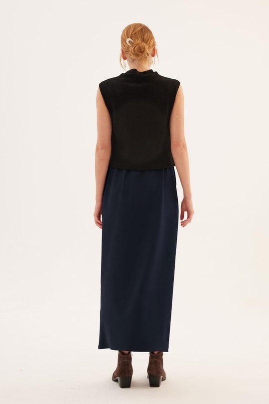 Düz Basic Etek Lacivert