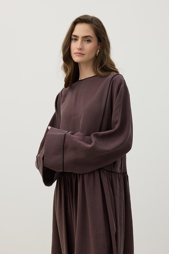 Kimono Kol Elbise Mürdüm