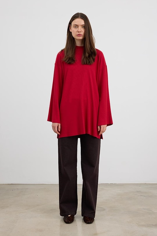 Ultrasoft Triko Tunik Kırmızı