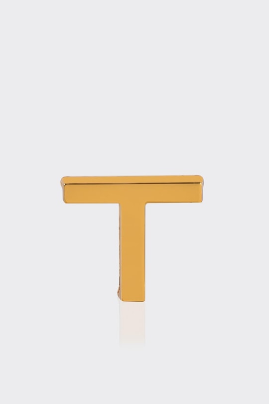 T Harfi Gold Çanta Charm