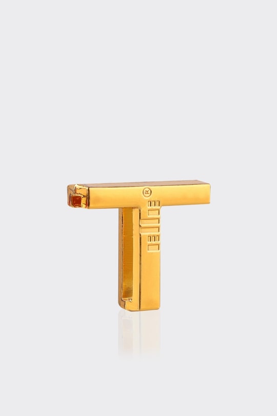 T Harfi Gold Çanta Charm