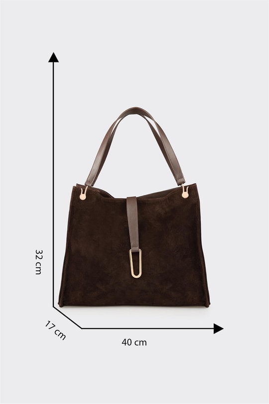 Kahve Kadın Büyük Omuz Çantası