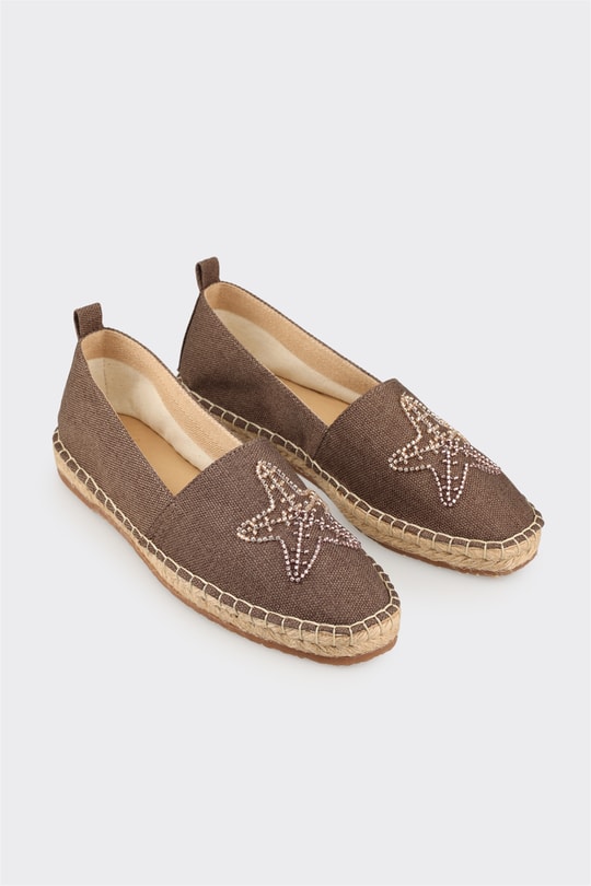 Kahve Kadın Düz Espadril