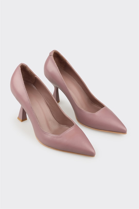 Lila Deri Kadın Stiletto