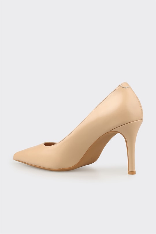 Naturel Deri Kadın Stiletto