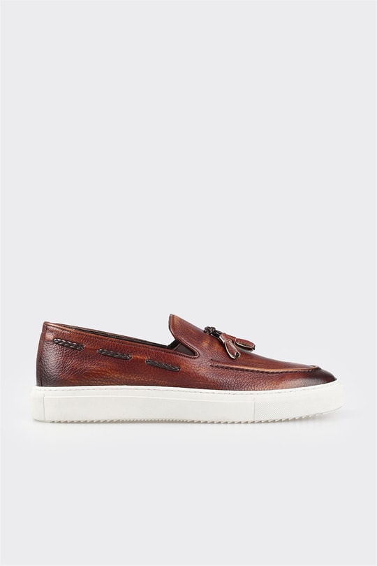 Taba Deri Erkek Loafer