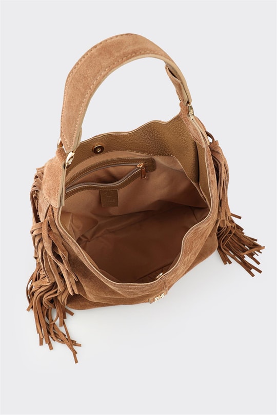 Taba Deri Kadın Omuz Çantası