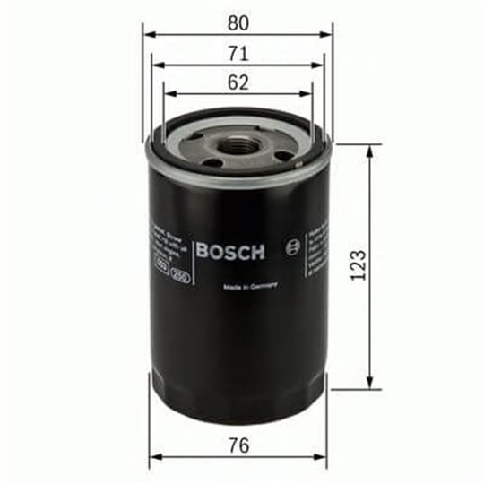 Bora 1.6 (AKL-BFQ) Yağ Filtresi Bosch 