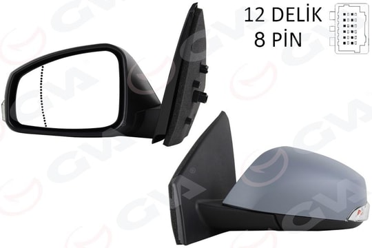 GVAElektrikli Isıtmalı Sinyalli Katlanır Astarlı Konveks Sağ R Megane Fluence 08-GVA 1011325-1