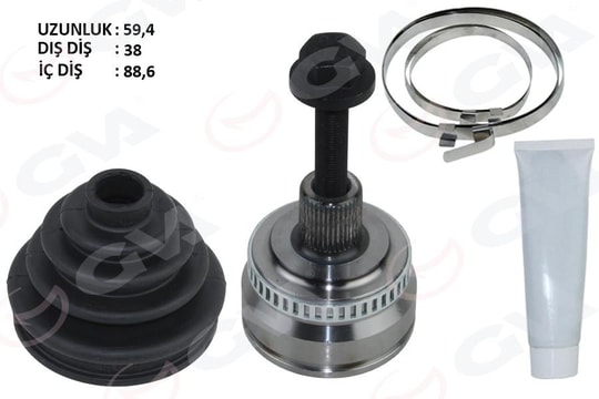 GVAAks Kafası Dış A4-A6 1.6-1.8 T-2.0 00-04 Alz-Avj-Alt 1.6-1.8 T-2.0GVA 4475266K