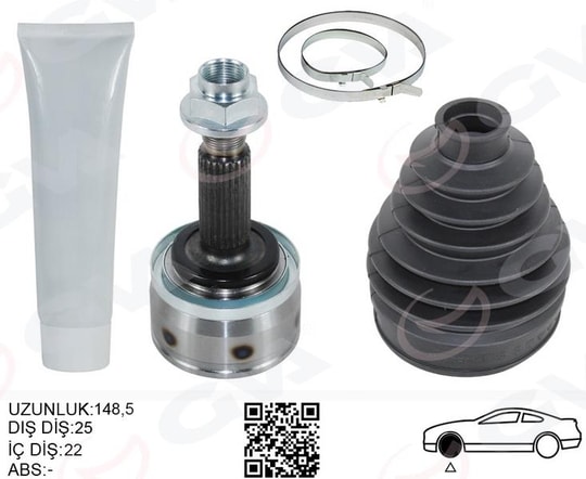 GVAAks Kafası Dış Hyundaı Bayon 1.0L 1.4L G3le G4lc 21- / Kıa Rıo. Stonıc 1.4L G4lc 19- 25X22x52.5GVA 4491154K