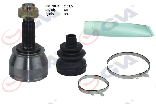 GVAAks Kafası Dış Ön Doblo-Albea 1.3 Mtj 03-07 -Doblo 1.9Jtd 01- 25X24x51 152MmGVA 4421020K