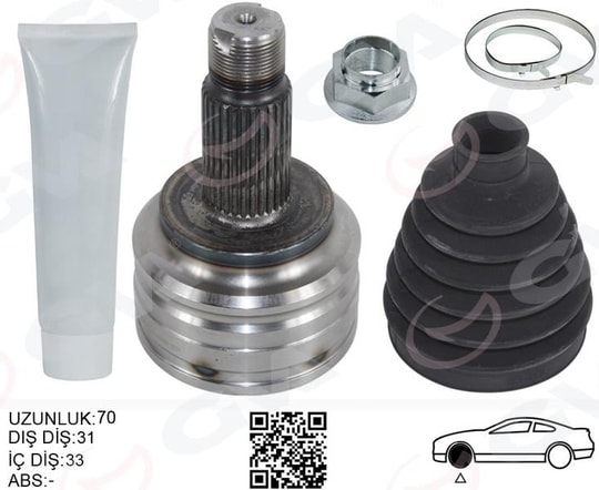 GVAAks Kafası Dış Ön Sağ/Sol Bmw X3 E83 137MmGVA 4499008K