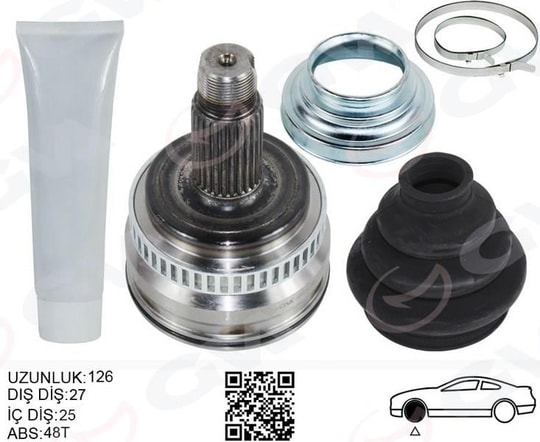 GVAAks Kafası Dış Sağ/Sol Bmw E81 E87 E90 E91 E92 Z4 E89 126MmGVA 4499013K