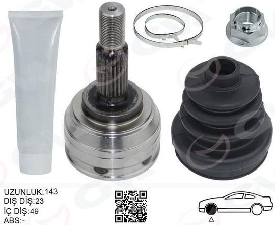GVAAks Kafası Sol-Sag On Dıs Renault Clıo Iıı 1.5 Dcı M-T 05-12 Dacıa Logan-Logan Mcv 1.5 Dcı 04-12GVA 4414160K