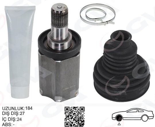 GVAAks Mılı Ön İç Sol Bmw F20 F30 F32 F34 F36 F10 F12 F13 F06 F07 F01 E70 F15 E71 E72 Xdrıve Sanzıman Tarafı Uzunluk- 184MmGVA 4499115