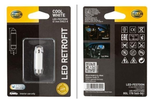 HELLAAmpul 12V 1W Led Retrofıt Sv8.5 8HELLA 8GL178560581
