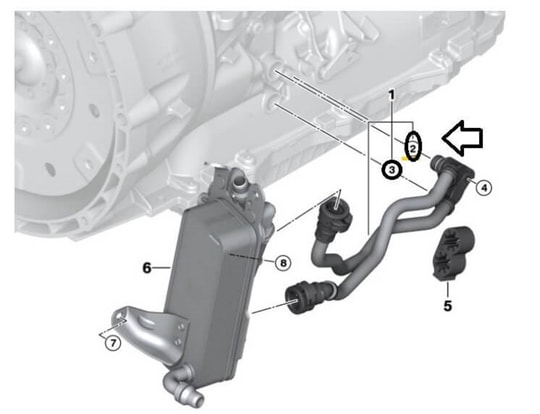 Bmw F20 Kasa 116d Şanzıman Yağ Soğutucu Hortum Olringi Orjinal 17228573882