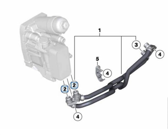 Bmw F20 Kasa 116d Şanzıman Yağ Soğutucu Hortum Olringi Orjinal 17228573882