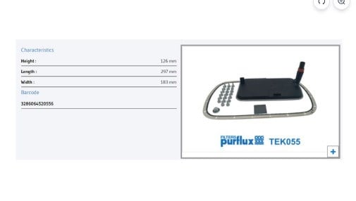 PURFLUXBMW PURFLUX ŞANZIMAN FİLTRESİPUR-TEK055