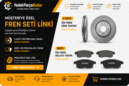 BOSCHBOSCH MARKA ÖN DİSK VE BALATA TAKIMI OEM: 13412272 - 1350204413412272 - 13502044