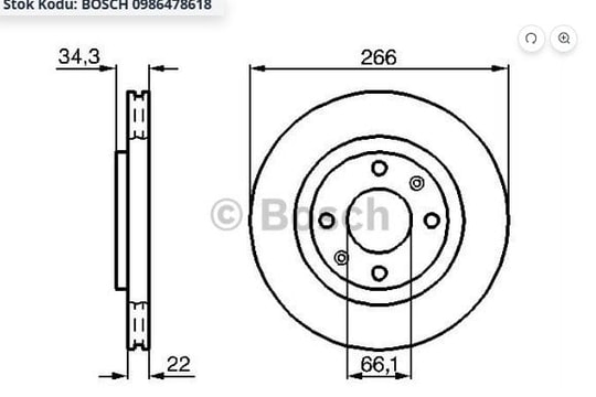BOSCHBOSCH ÖN VE ARKA DİSK TAKIMIBOSCH 0986478464 - BOSCH 0986478618
