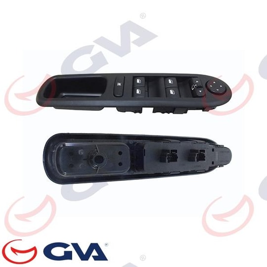 GVACam Açma Anahtarı Sol Peugeot 407 04-11 Dörtlü-Merkezi Kilit Düğmeli - Ayna AyarlıGVA 8043012