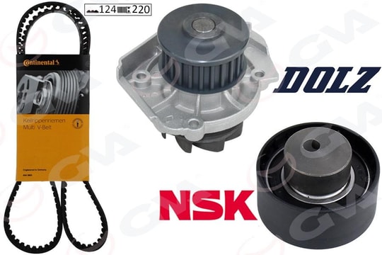 GVADevirdaimli Eksantrik Gergi Kiti 124X220 Brava 1.2 16V-Bravo I-Iı 1.2 -1.4-Doblo 1.4-Lınea-Palıo 1.2 MareaGVA 59WPK2915