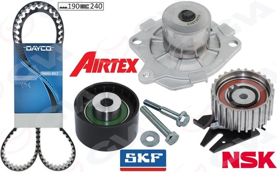GVADevirdaimli Eksantrik Gergi Kiti 190X240 Bravo 96 Doblo 01 Marea 99-02 -Idea 04 1.9Jtd Ktb317 Teflonlu KayışGVA 59WPK2530DB