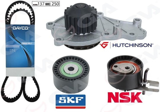 GVADevirdaimli Triger Seti 137X254 P206-P207-P307-P308-P407-P3008-Expert-Partner-Berlıngo-Jumpy-C2-C3 -C4-C5-Xsara-Focus Iı-Fıesta V-Vı Volvo S40-C30-V50-Fıat Scudo Euro4 1.6 Hdı-TdciGVA 59WPK4315-1