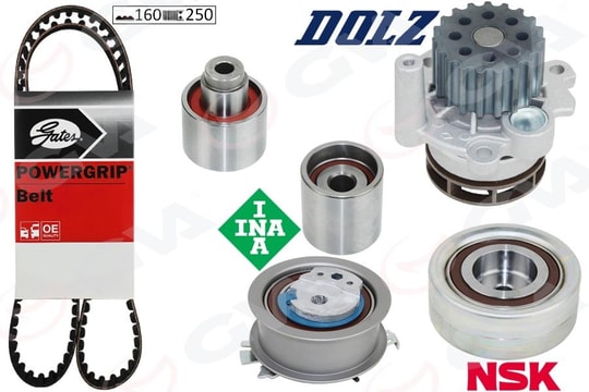 GVADevirdaimli Triger Seti 160X250 Crafter-T6-A3-Jetta-Caddy-Polo-Passat 1.6-2.0 TdıGVA 59WPK7577G