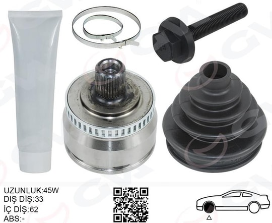 GVADış Aks Kafası Vw Passat 97-05 Audı A4 95-01GVA 4475291K