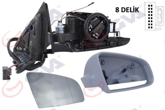 GVADış Dikiz Aynası Sağ A3 03 Elektrikli Isıtmalı 3 Kapılı Astarlı Konveks 5 Fiş Vm-011EhrGVA 1075954