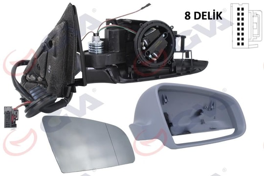 GVADış Dikiz Aynası Sağ A3 03 Elektrikli Isıtmalı 3 Kapılı Astarlı Konveks 5 Fiş Vm-011EhrGVA 1075954