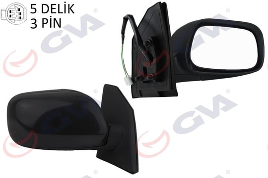GVADış Dikiz Aynası Sağ Corolla 02 Elektrikli Konveks 3 Fiş Vm-277ErGVA 1071121